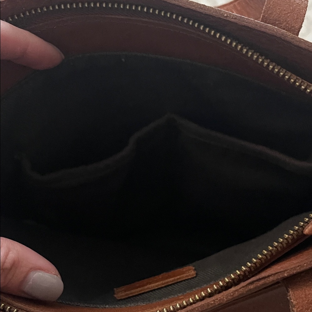 Madewell Transport Tote Leather Crossbody Bag Cognac Brown - Picture 8 of 10